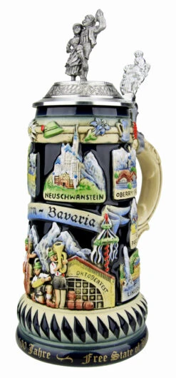 100 Years Free State Of Bavaria | Freistaat Bayern Beer Stein 9 100 Years Free State Of Bavaria | Freistaat Bayern Beer Stein -German Beer Steins Sales Store 100 Years Free State of Bavaria Freistaat Bayern Beer Stein K309BLT RA SM 15402.1553546822