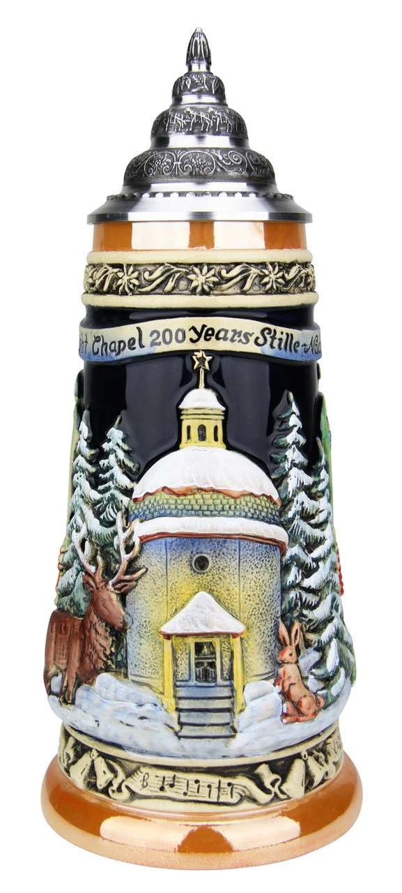 200th Anniversary Silent Night Chapel German Christmas Beer Stein 1 200th Anniversary Silent Night Chapel German Christmas Beer Stein
