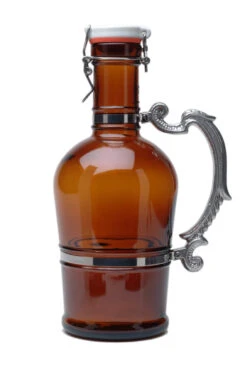 German Beer Growler 2 Liter Flip Top Style With Romantic Handle