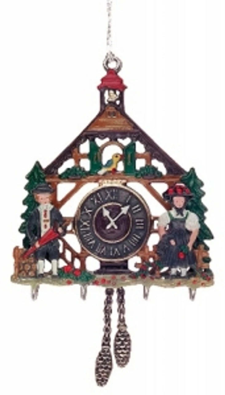 3D Bavarian Cuckoo Clock German Pewter Christmas Ornament 1 3D Bavarian Cuckoo Clock German Pewter Christmas Ornament