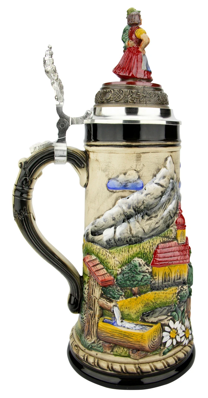 Alpine Romance Beer Stein 1 Liter | Dancing Couple Lid 4 Alpine Romance Beer Stein 1 Liter | Dancing Couple Lid - Image 4