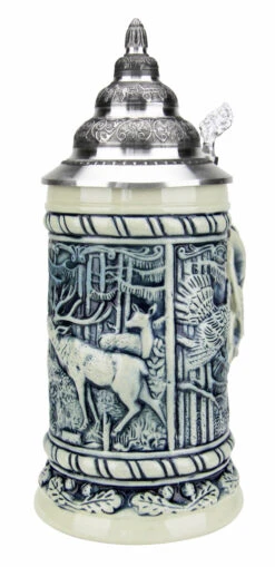 Alpine Wildlife Antique Style Beer Stein -German Beer Steins Sales Store Alpine Wildlife Antique Style Beer Stein K320 2SG RA SM 54532.1548786530