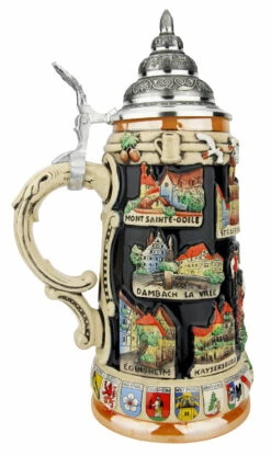 Alsace Souvenir Beer Stein -German Beer Steins Sales Store Alsace Souvenir Beer Stein K309AL LS SM 02074.1649887610