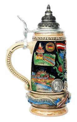 Austria Panorama Beer Stein 5 Austria Panorama Beer Stein -German Beer Steins Sales Store Austria Celebration Beer Stein K393A LS SM 06793.1401226017
