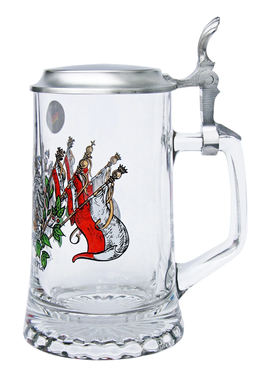 Austria Crest Glass Beer Stein 3 Austria Crest Glass Beer Stein - Image 3