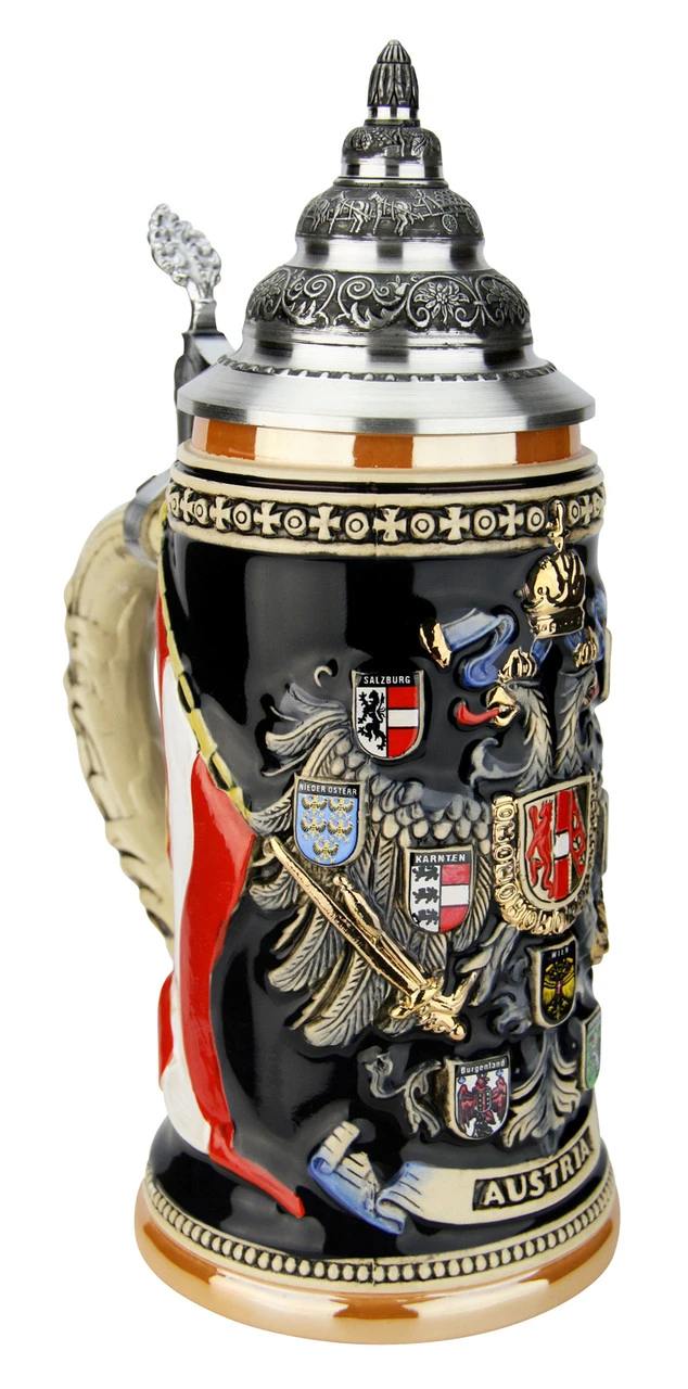 Austria Eagle Coat Of Arms Beer Stein 2 Austria Eagle Coat Of Arms Beer Stein - Image 2