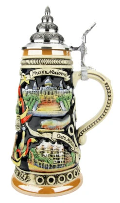Barcelona Spain Beer Stein -German Beer Steins Sales Store Barcelona Spain Beer Stein K307BA RS SM 26834.1574957518