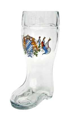 Bavaria Crest Glass Beer Boot 0.5 Liter 9 Bavaria Crest Glass Beer Boot 0.5 Liter -German Beer Steins Sales Store Bavaria Crest Glass Beer Boot 0.5 Liter Angle SM 48863.1510242151