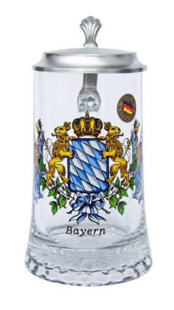 Bavaria Crest Glass Beer Stein