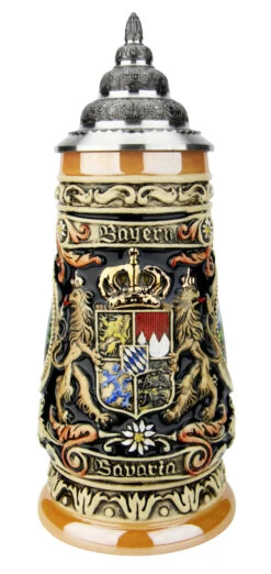 Bavaria Oberammergau German Beer Stein 9 Bavaria Oberammergau German Beer Stein -German Beer Steins Sales Store Bavaria Oberammergau German Beer Stein K1001 FNT SM 12589.1585841246