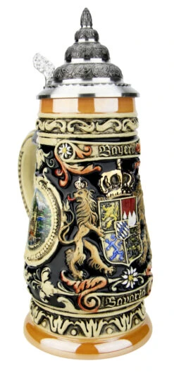 Bavaria Oberammergau German Beer Stein 8 Bavaria Oberammergau German Beer Stein -German Beer Steins Sales Store Bavaria Oberammergau German Beer Stein K1001 LA SM 64347.1585841663