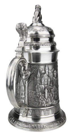Bavaria Pewter Beer Stein -German Beer Steins Sales Store Bavaria Pewter Beer Stein AS60192 Back SM 33062.1511053589