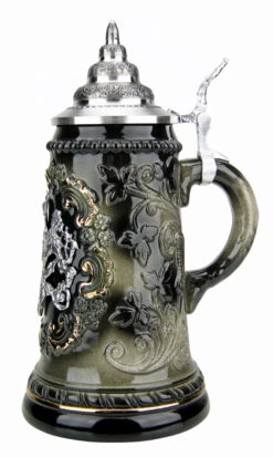 Bavaria Pewter Lion Crest Beer Stein -German Beer Steins Sales Store Bavaria Pewter Lion Crest Beer Stein K455SZB RS SM 49934.1490903076