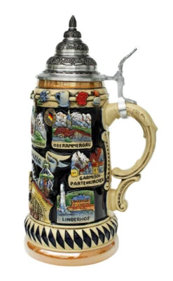 Bavarian Celebration Beer Stein -German Beer Steins Sales Store Bavarian Bayern Panorama Beer Stein K309B RS SM 80676.1500389708