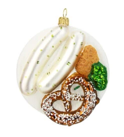 Bavarian Breakfast Glass Christmas Ornament -German Beer Steins Sales Store Bavarian Breakfast Glass Christmas Ornament GSA2764 FNT SM 52069.1612904221