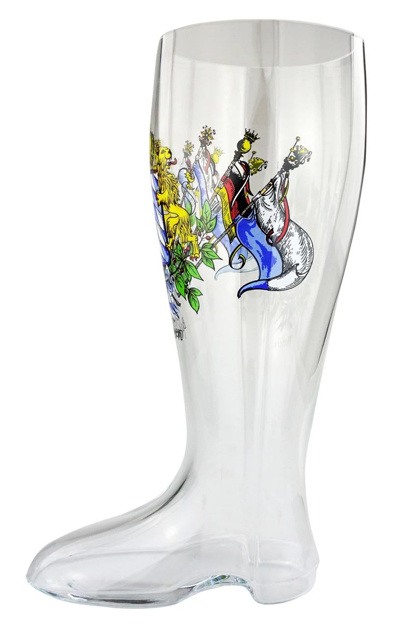 Bavarian Crest Glass Beer Boot 2 Liter - Image 2