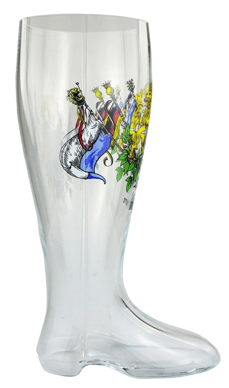 Bavarian Crest Glass Beer Boot 2 Liter - Image 3
