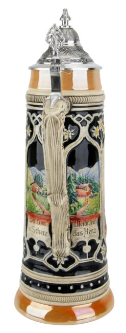 Bavarian Hunters Traditional Style 2 Liter Beer Stein -German Beer Steins Sales Store Bavarian Hunters 2 Liter Beer Stein T0080204 4 Back SM 59811.1479049677