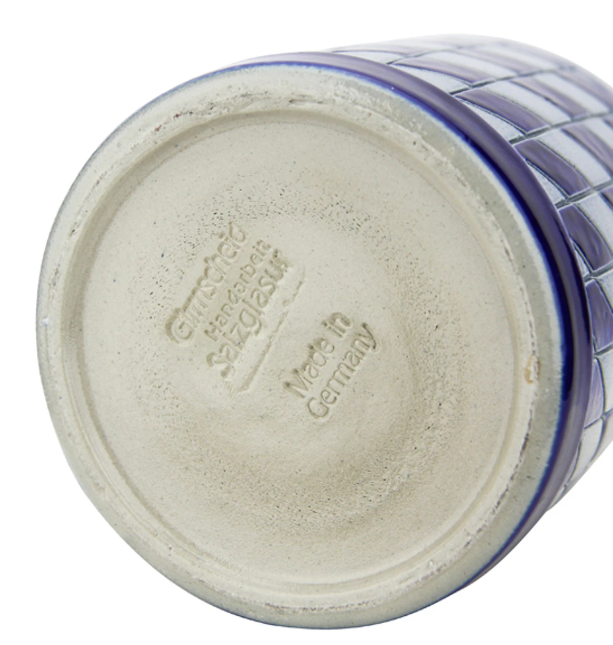 Bavarian Pattern 0.5 Liter Salt Glaze Stoneware Beer Stein - Image 4