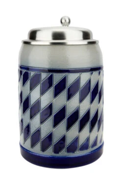 Bavarian Pattern 0.5 Liter Salt Glaze Stoneware Beer Stein -German Beer Steins Sales Store Bavarian Pattern 0.5 Liter Salt Glaze Stoneware Beer Stein GM3005 FNT SM 71205.1618262785