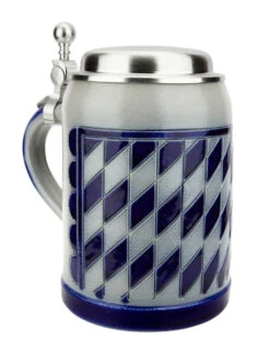 Bavarian Pattern 0.5 Liter Salt Glaze Stoneware Beer Stein -German Beer Steins Sales Store Bavarian Pattern 0.5 Liter Salt Glaze Stoneware Beer Stein GM3005 LA SM 86746.1618262792