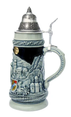 Bavarian Traditions Beer Stein Cobalt Blue 5 Bavarian Traditions Beer Stein Cobalt Blue -German Beer Steins Sales Store Bavarian Traditions Beer Stein Cobalt Blue KT1720EZ RS SM 46776.1401298846