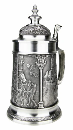 Bavarian Village Maypole Pewter Beer Stein -German Beer Steins Sales Store Bavarian Village Maypole Pewter Beer Stein DN8545SDZ RA SM 17896.1541621537