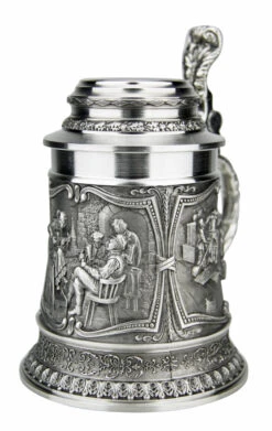 Beer Brewers Pewter Beer Stein -German Beer Steins Sales Store Beer Brewers Pewter Beer Stein AS10346 RA SM 14215.1511122344