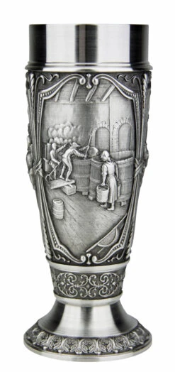 Beer Brewers Pewter Pilsner Tulip Cup -German Beer Steins Sales Store Beer Brewers Pewter Pilsner Tulip Cup AS10325 Side3 SM 38160.1511120988