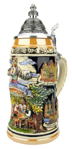 Beer Garden Panorama Grotto Stein | 1 Liter -German Beer Steins Sales Store Beergarden Panorama Grotto Beer Stein ZB1993996 A SM 04768.1574958470