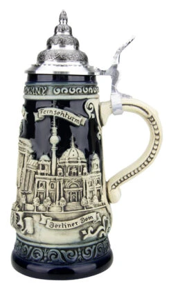 Berlin Beer Stein Cobalt -German Beer Steins Sales Store Berlin Beer Stein Cobalt K303BBLE RS SM 75057.1556046736