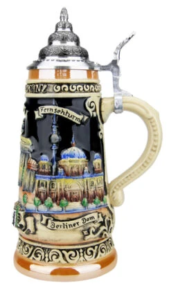 Berlin And Brandenburg Gate Beer Stein -German Beer Steins Sales Store Berlin Beer Stein K303B RS SM 19951.1556046427