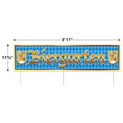Biergarten All Weather Party Yard Sign -German Beer Steins Sales Store Biergarten All Weather Party Yard Sign S56038 3 39983.1689717316