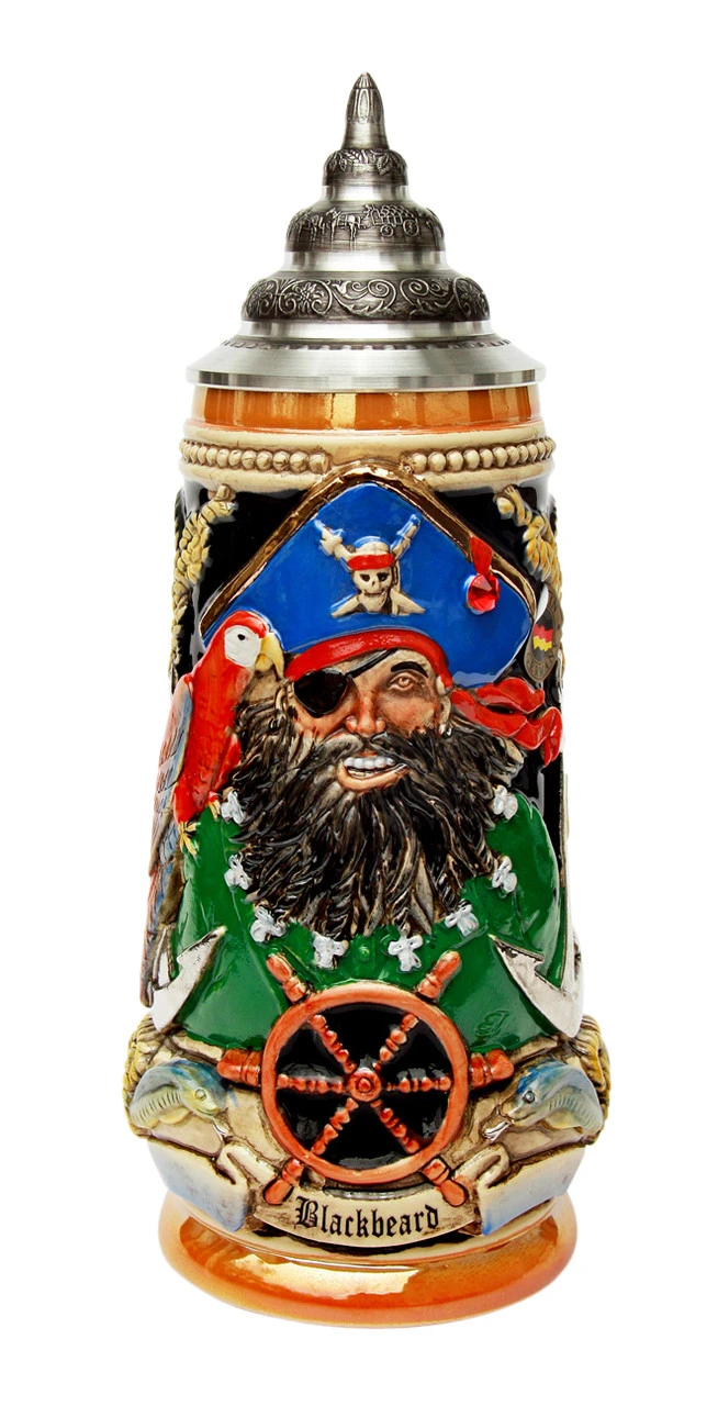 Blackbeard The Pirate Beer Stein 1 Blackbeard The Pirate Beer Stein