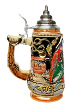 Blackbeard The Pirate Beer Stein 5 Blackbeard The Pirate Beer Stein -German Beer Steins Sales Store Blackbeard the Pirate Beer Stein K313P LS SM 78890.1431539172