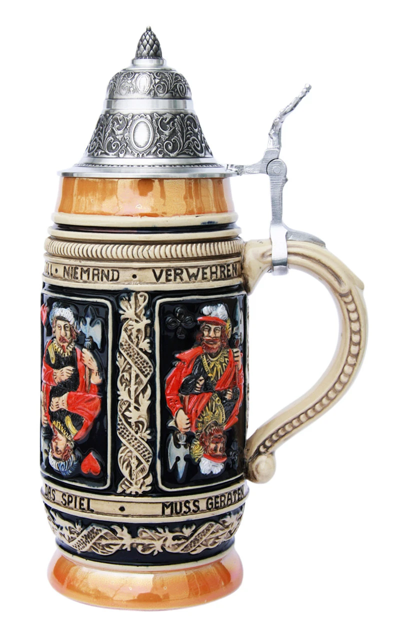 Card Player Beer Stein 1 Card Player Beer Stein