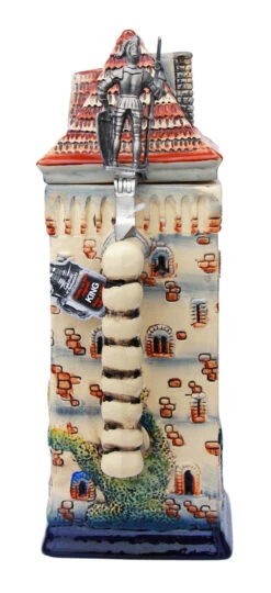 Knights Castle Tower 3D 1.5 Liter Beer Stein -German Beer Steins Sales Store Castle Tower 3D 1.5 Liter Beer Stein K151 Back SM 71121.1395935779