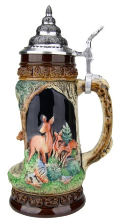 Chamois Wildlife Grotto Beer Stein -German Beer Steins Sales Store Chamois Wildlife Grotto Beer Stein K335BCH RS SM 02408.1547179903