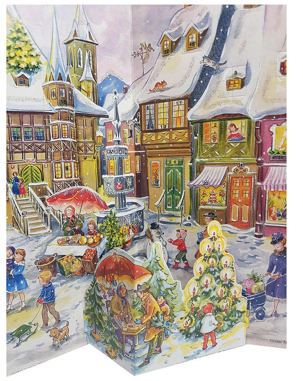 Christkindlmarkt 1958 Reproduction German Advent Calendar - Image 4