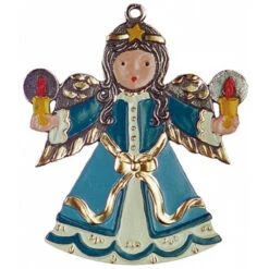 Christmas Angel German Pewter Christmas Ornament