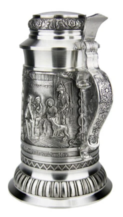 Defregger Pewter Beer Stein | 1 Liter -German Beer Steins Sales Store Defregger Pewter Beer Stein 1 Liter DN8824Z Back SM 55158.1511061308