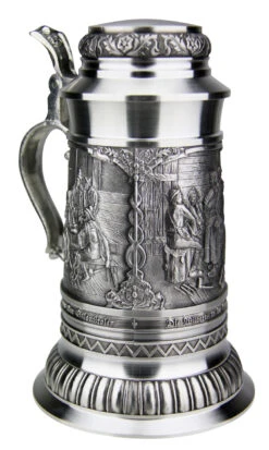 Defregger Pewter Beer Stein | 1 Liter -German Beer Steins Sales Store Defregger Pewter Beer Stein 1 Liter DN8824Z LA SM 38866.1511061308
