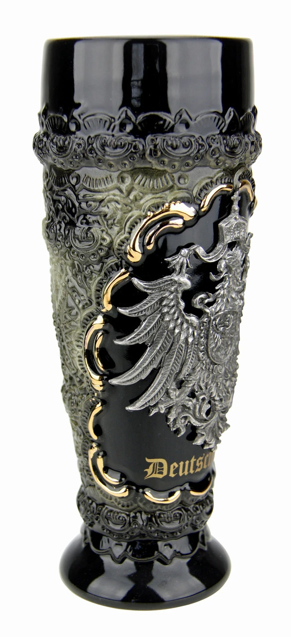 Deutschland Eagle Crest Relief Stoneware Wheat Beer Cup 2 Deutschland Eagle Crest Relief Stoneware Wheat Beer Cup - Image 2