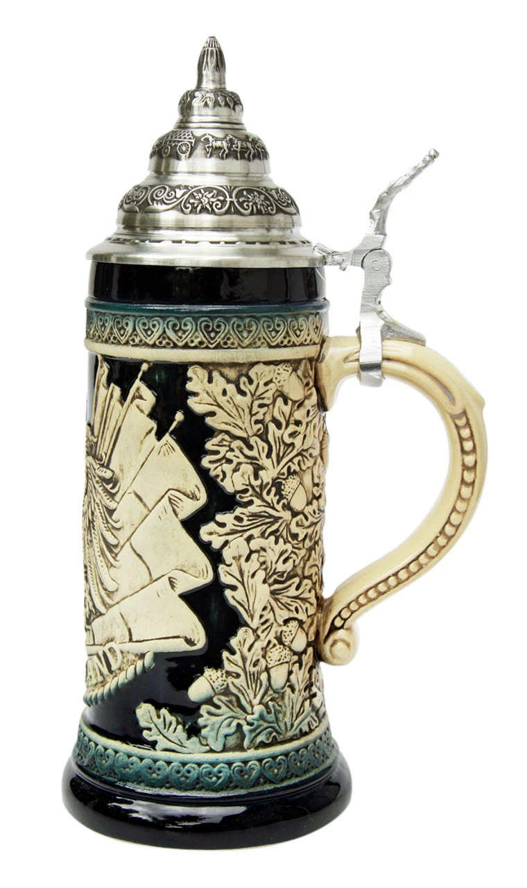 Deutschland Eagle And Flags Beer Stein Cobalt 3 Deutschland Eagle And Flags Beer Stein Cobalt - Image 3