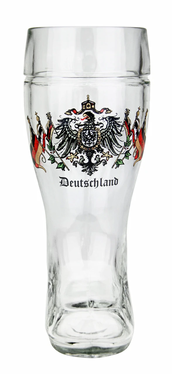 Deutschland Eagle And Flags Glass Beer Boot 0.5 Liter - Image 2