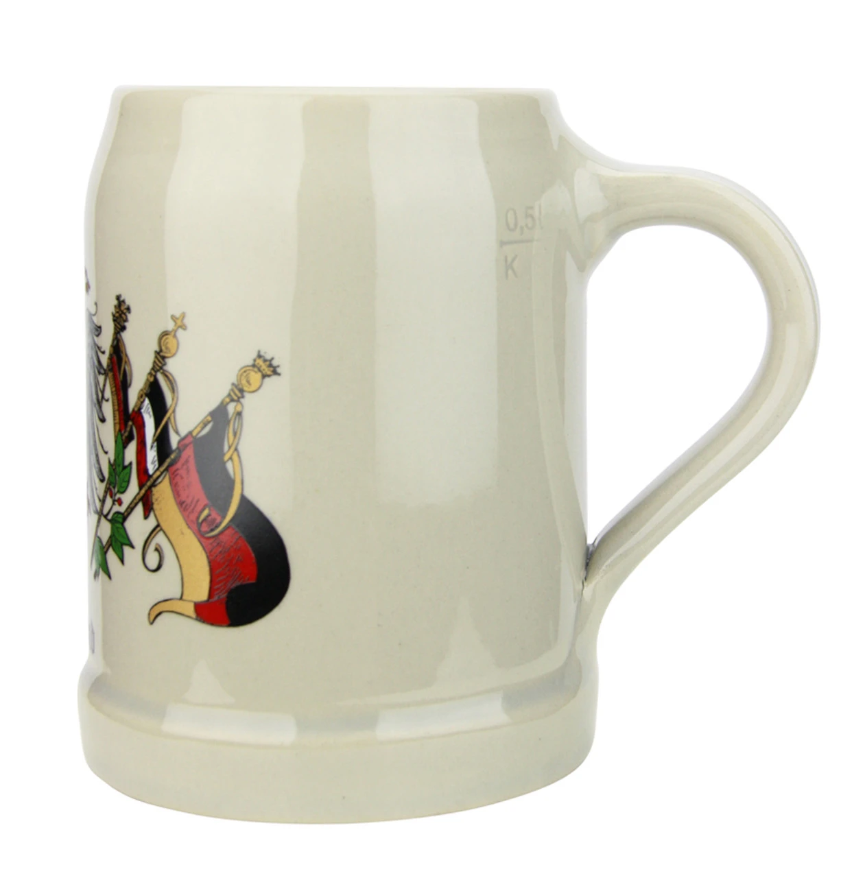 Deutschland Flag Crest Stoneware Beer Mug 0.5 Liter 5 Deutschland Flag Crest Stoneware Beer Mug 0.5 Liter - Image 5