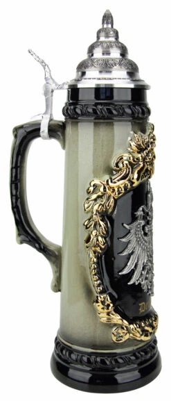 Deutschland German Eagle Beer Stein With Pewter Eagle | 1 Liter 8 Deutschland German Eagle Beer Stein With Pewter Eagle | 1 Liter -German Beer Steins Sales Store Deutschland German Eagle Beer Stein 1 Liter K703SZ LS SM 77743.1489961667