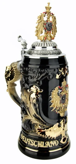 Deutschland Germany Eagle Beer Stein | Gilded Eagle Lid