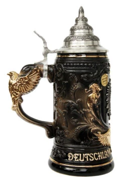 Deutschland Germany Eagle Handle Beer Stein -German Beer Steins Sales Store Deutschland Germany Eagle Handle Beer Stein K430SZ LS SM 16536.1416844960