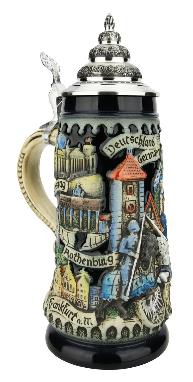 Deutschland Germany Jousting Knights Beer Stein 5 Deutschland Germany Jousting Knights Beer Stein - Image 5